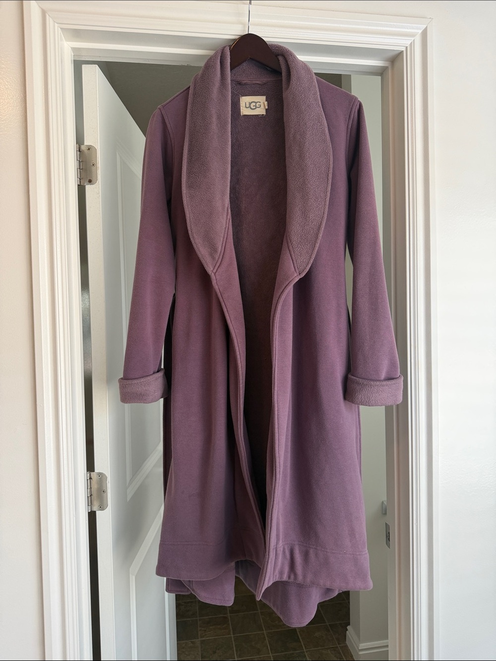 UGG Women's Shawl/Robe Collar Open Cardigan - Mauve Purple